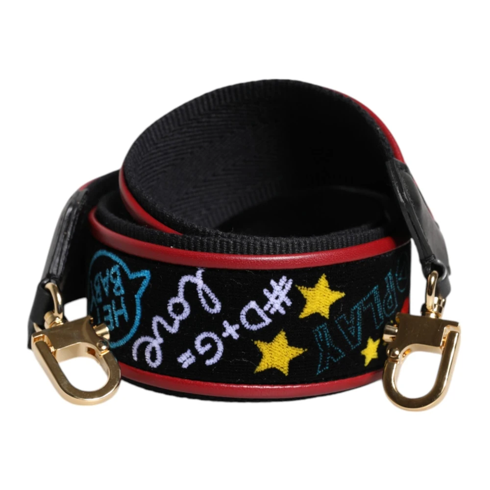 Dolce & Gabbana , Bag Accessories, Female, Multicolor, One Size, Cotton Printed Bag Shoulder Strap