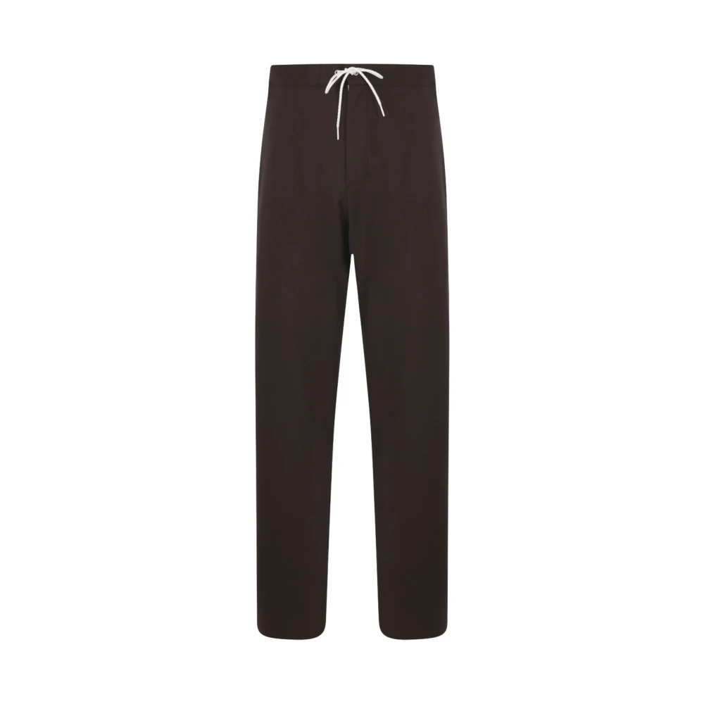 Magliano Bruine wollen rechte pijp broek Brown Heren