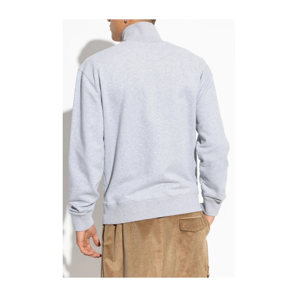 Maison Kitsuné Grijze Sweatshirt Aw24 Gray Heren