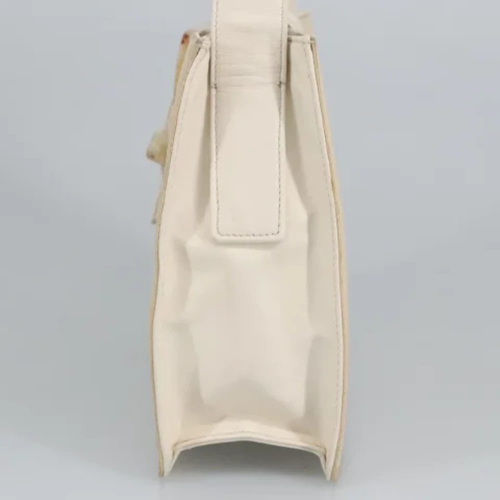 Prada Vintage Pre-owned Leather shoulder-bags Beige Dames