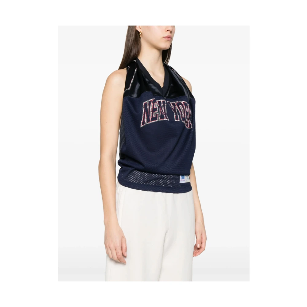 alexander wang Navy Blauw Halternek Strapless Open Rug Blue Dames