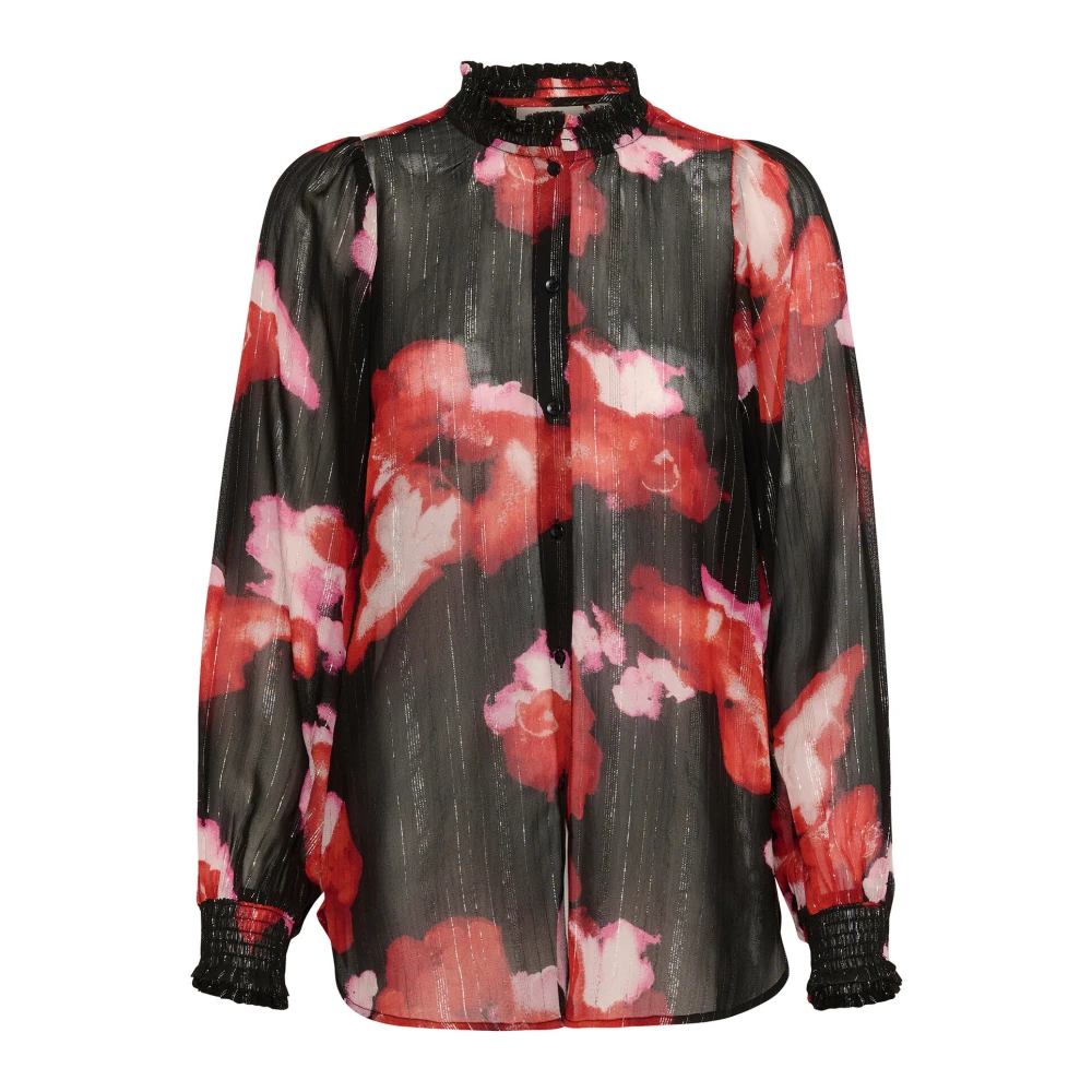 InWear Rode Bloemenmist Overhemdblouse Multicolor Dames