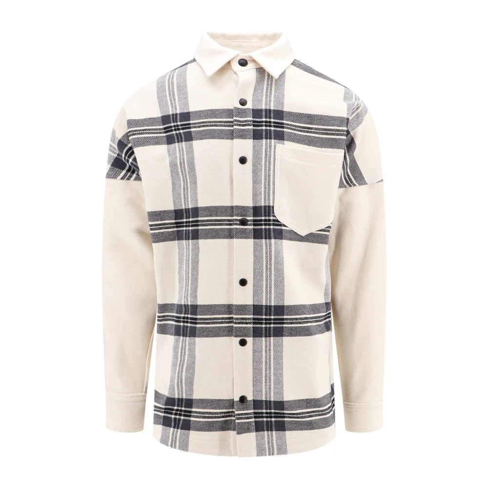 Palm Angels Homme Blanc Chemises, Taille: S Chemise Madras Oversize