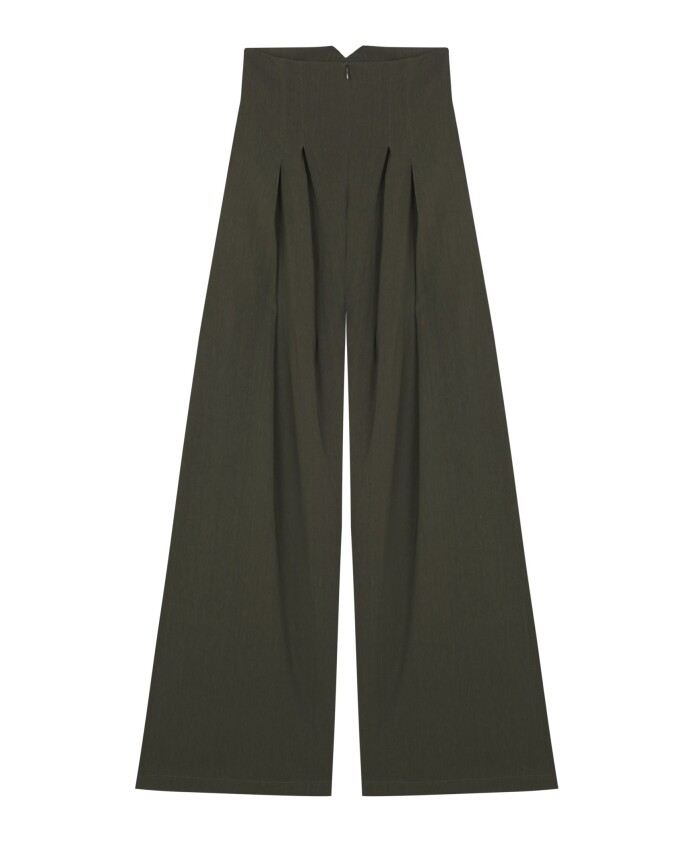 soto-pantalon-en-lin-vert-fonce