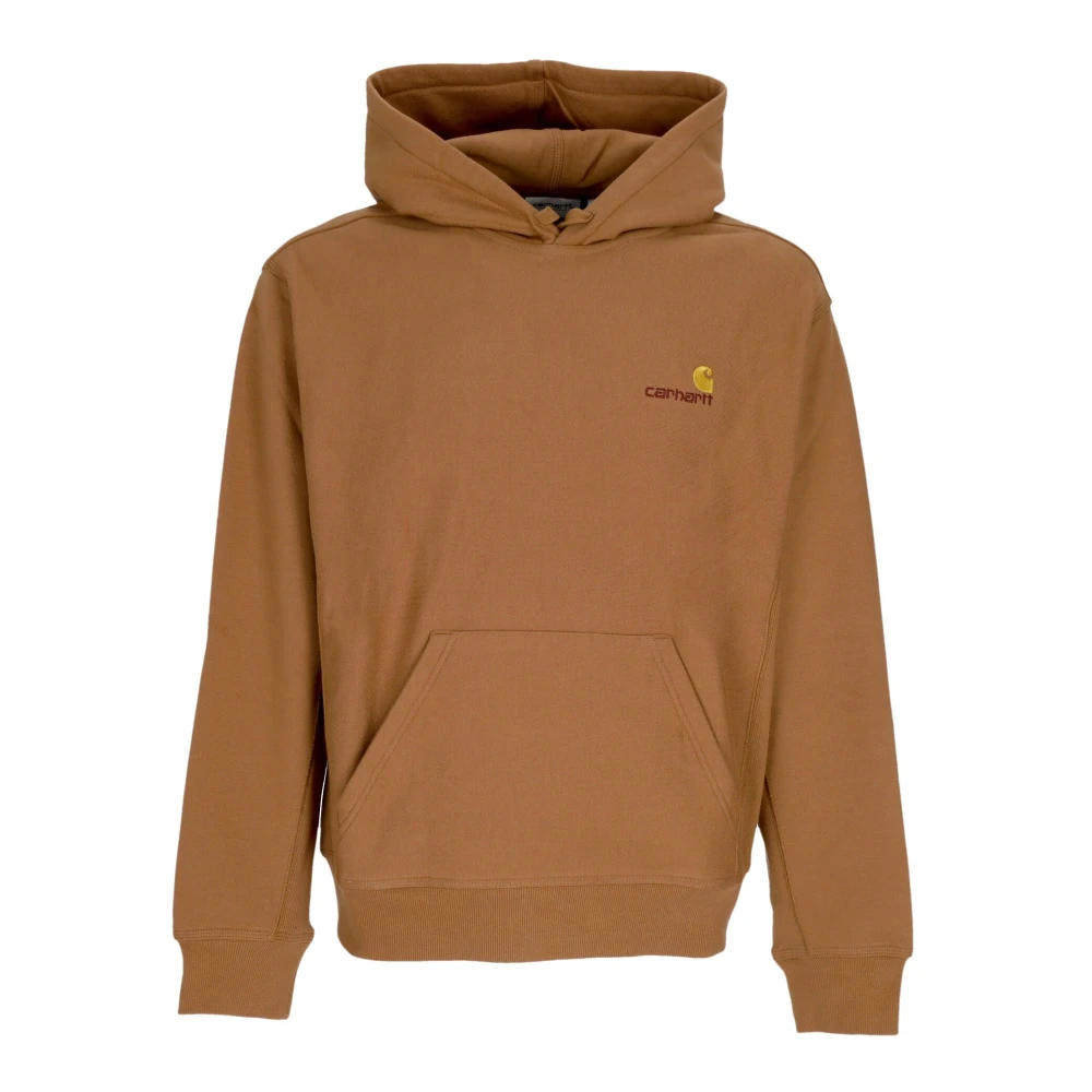 Carhartt Wip Men's Brown American Script Hooded Sweatshirt - Hoodies - S - Sweatshirts & Hoodies