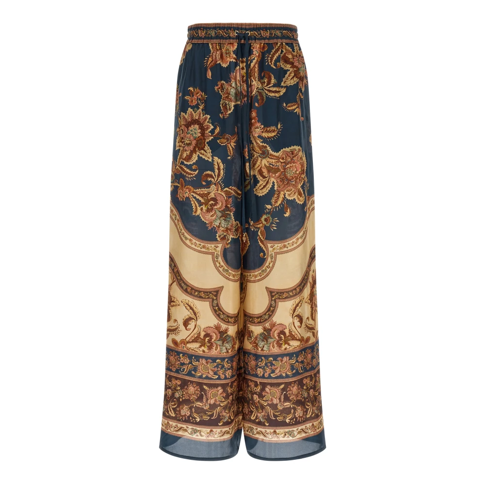 Zimmermann Women's Multicolor Aster Relaxed Pant - Wide Trousers - Xs - Trousers