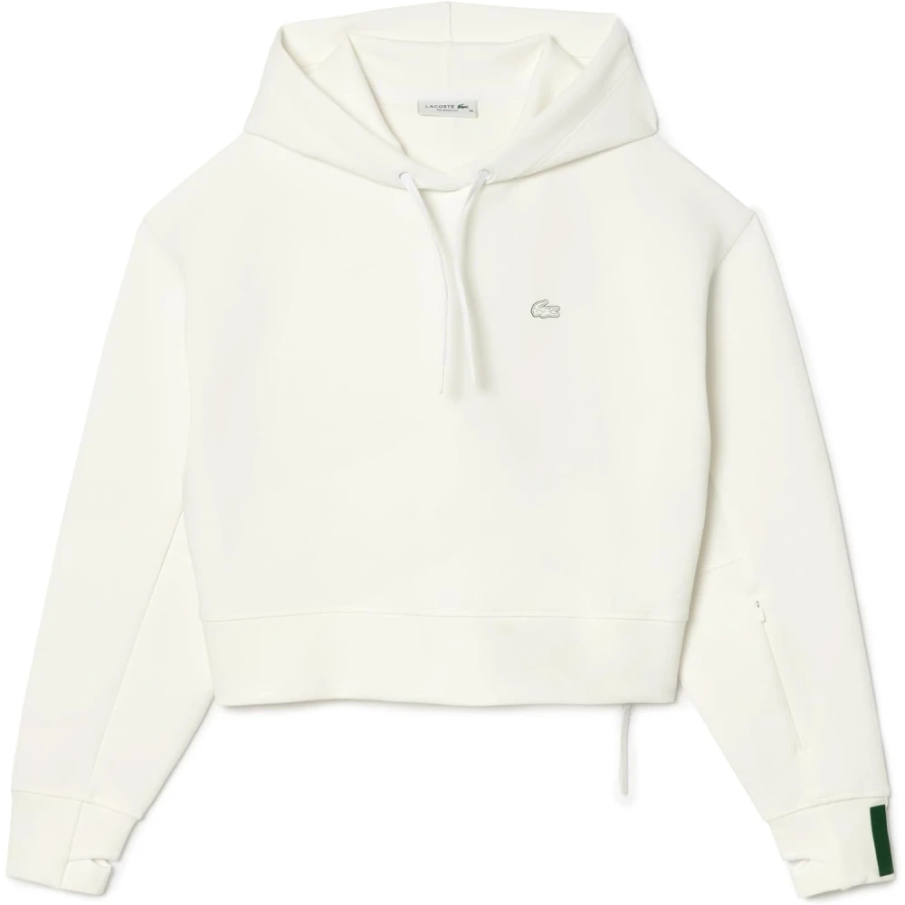 Lacoste Women's White Hoodies, M, Jumpers
