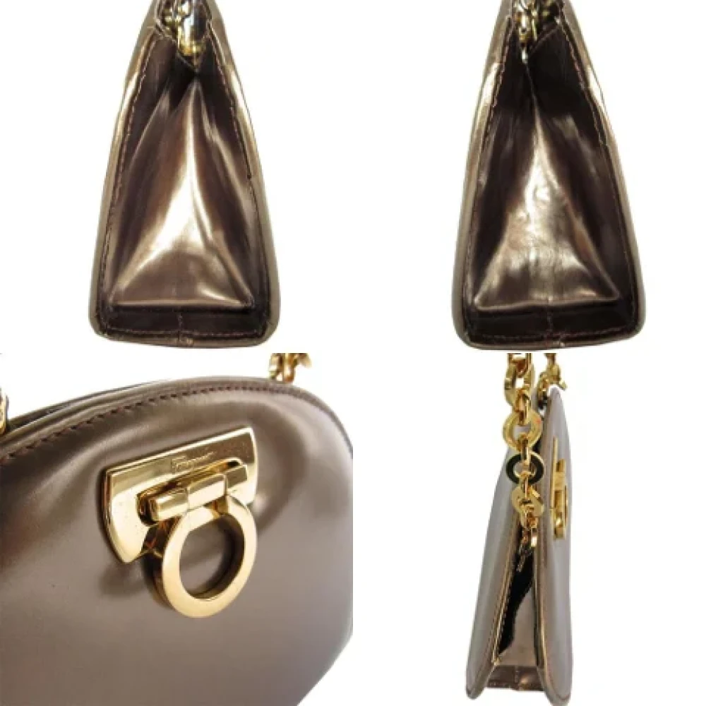 Salvatore Ferragamo Pre-owned Leather shoulder-bags Yellow Dames