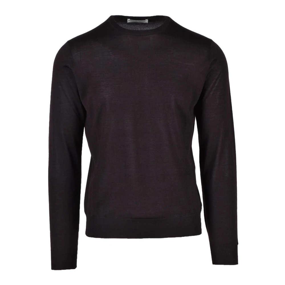 Filippo De Laurentiis Luxe Merino Zijde Kasjmier Trui Black Heren