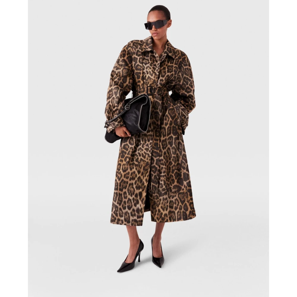 Stella Mccartney Luipaardprint Riem Trenchcoat Brown Dames