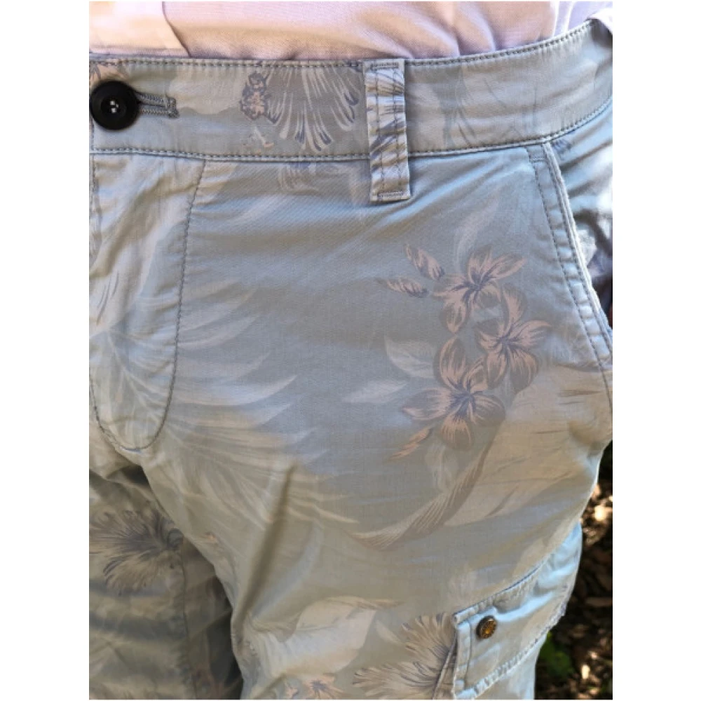 Mason's Cargo Broek met Bloemenprint Gray Heren