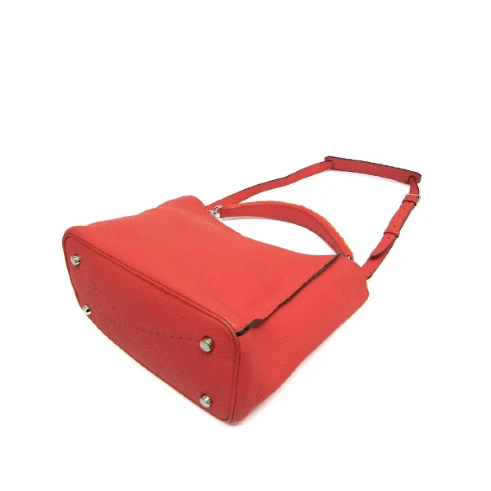 Fendi Vintage Pre-owned Leather handbags Red Dames