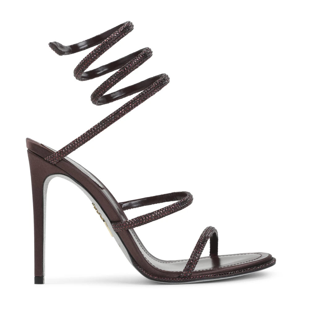 René Caovilla Brown High Heel Sandals, Female, 3 Uk, High-Heel Sandal