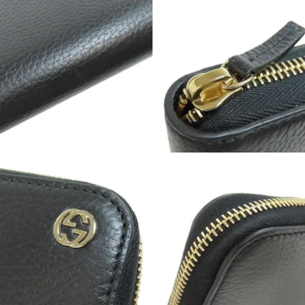 Gucci Vintage Pre-owned Leather wallets Black Dames