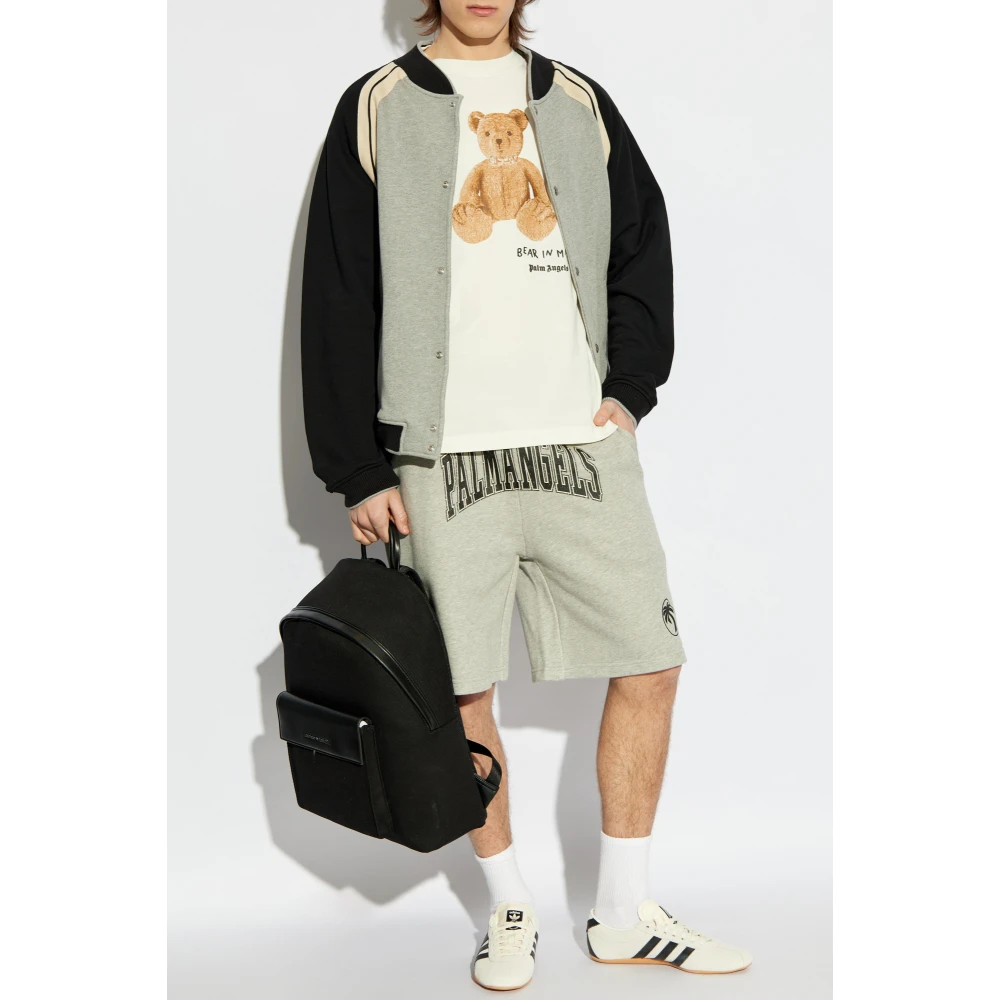 Palm Angels Gedrukte shorts Gray Heren