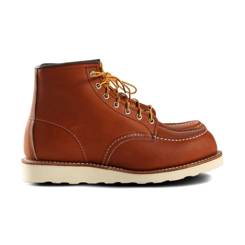 Red Wing Shoes Brown Button Boots Stylish Design - Male - Lace-Up Boots - 8 1/2 Uk - Shoes