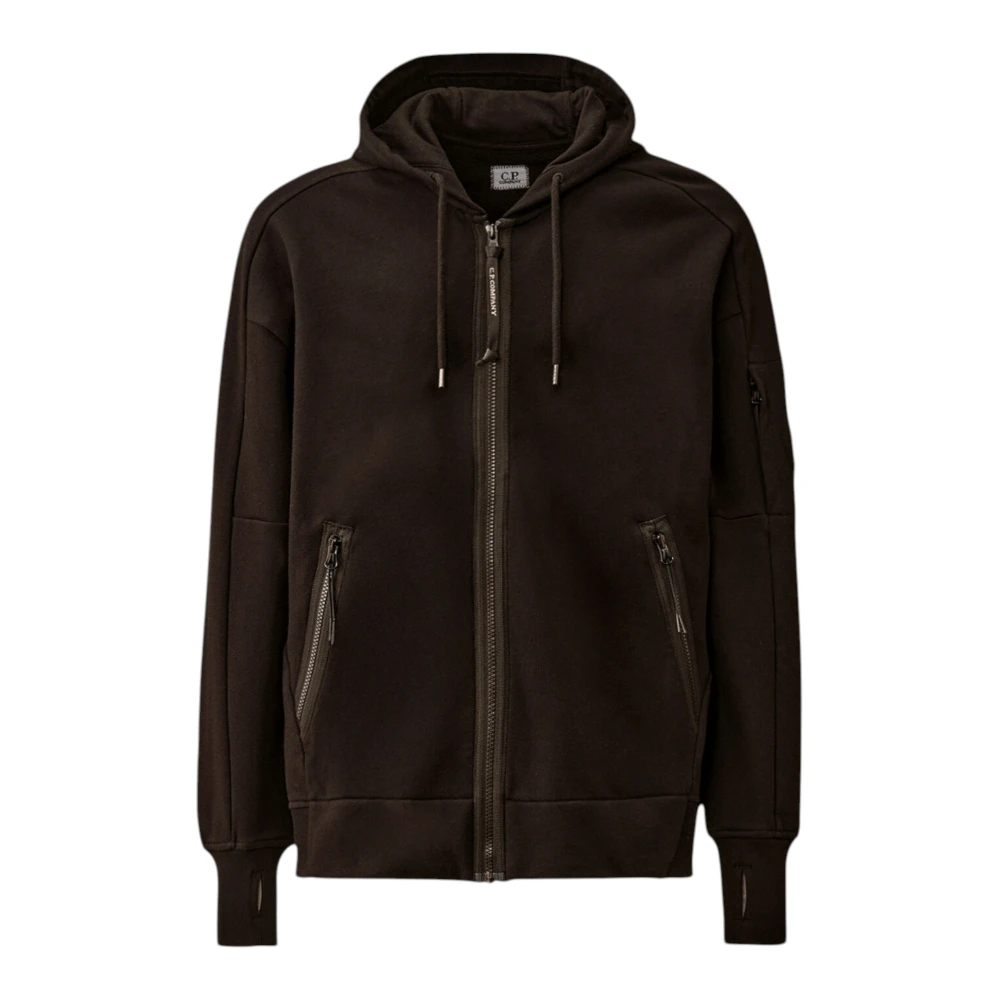 C.p. Company Men's Black Zip-Throughs, Xl, Jumper Collection