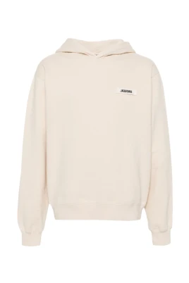 Beige Huvtröja med Logotyp