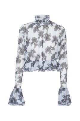 black-print-chiffon-ruffle-top