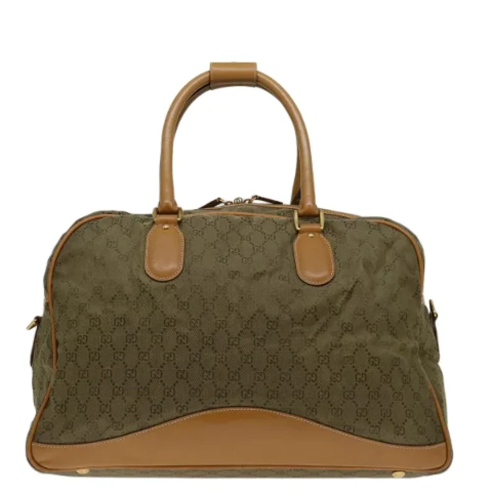 Gucci Vintage Pre-owned Canvas travel-bags Brown Dames