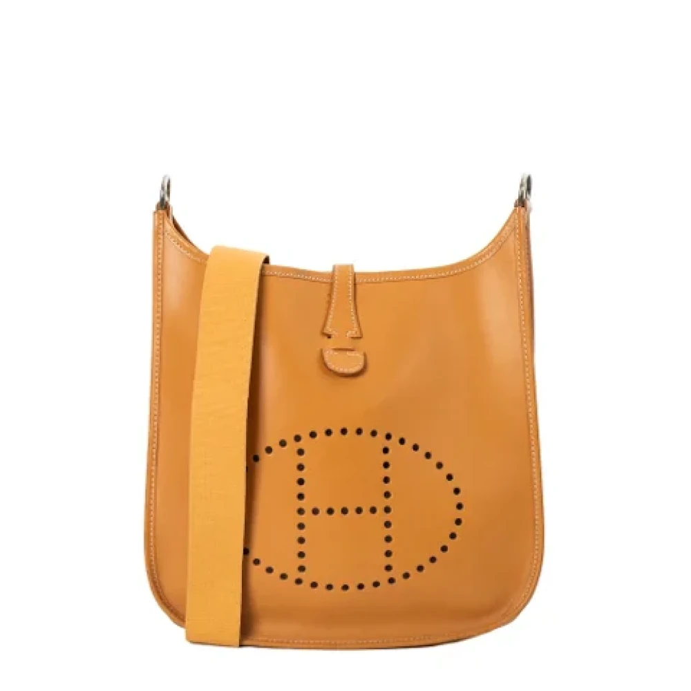 Hermès Vintage Pre-owned Leather shoulder-bags Beige Dames