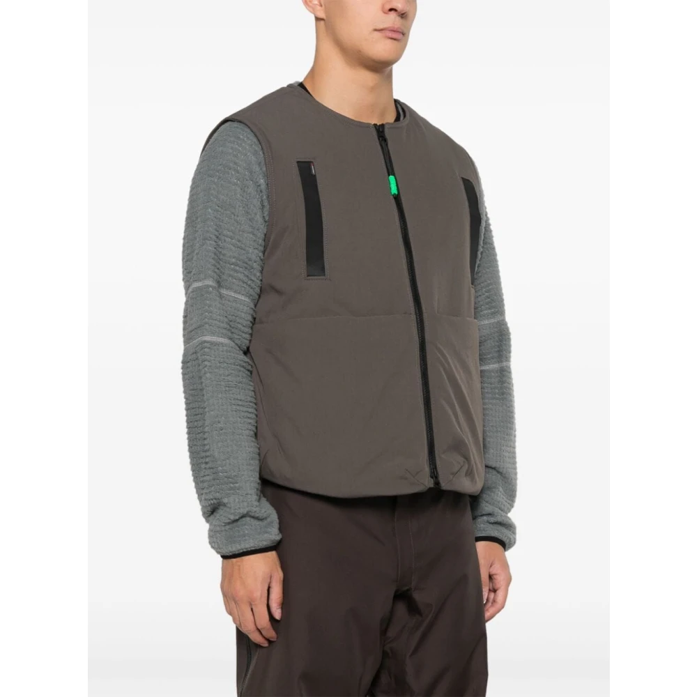 Gr10K Gewatteerd vest met eigentijds ontwerp Gray Heren