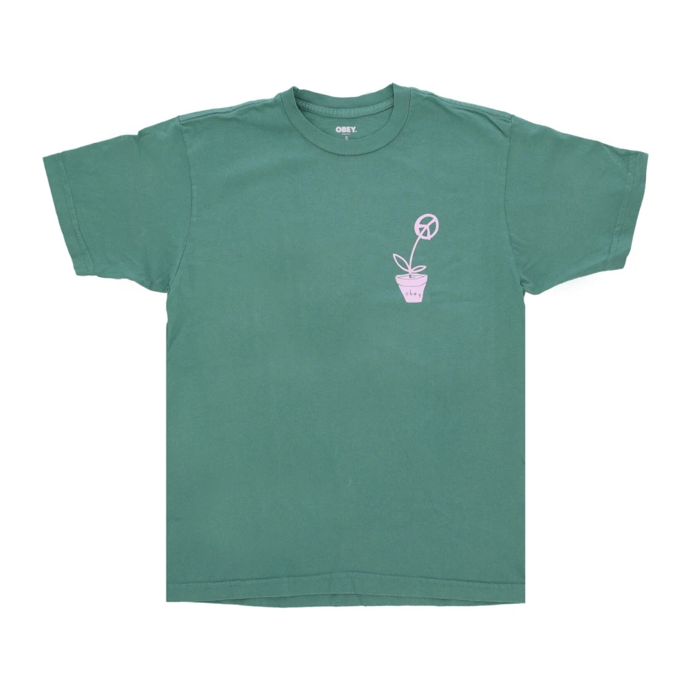 Obey Palm Leaf Heren T-shirt Green Heren