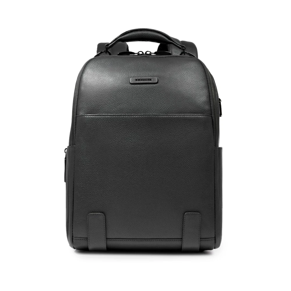 Piquadro Svart Anpassningsbar Laptop Ryggsäck 14"