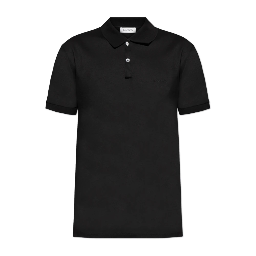 Lanvin Black Polo Shirts, Male, Xl, Cotton Polo