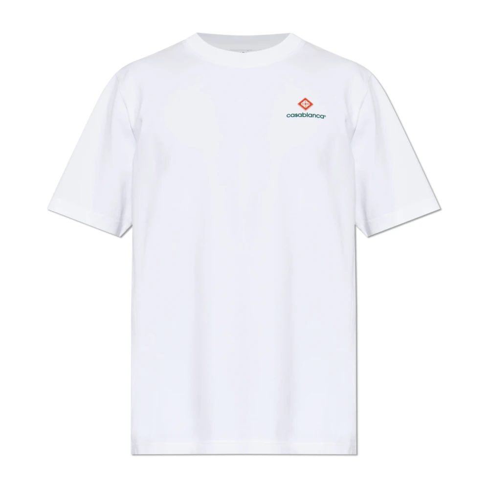 Casablanca , T-Shirts, Male, White, S, Sport Type Short Sleeve T-Shirt