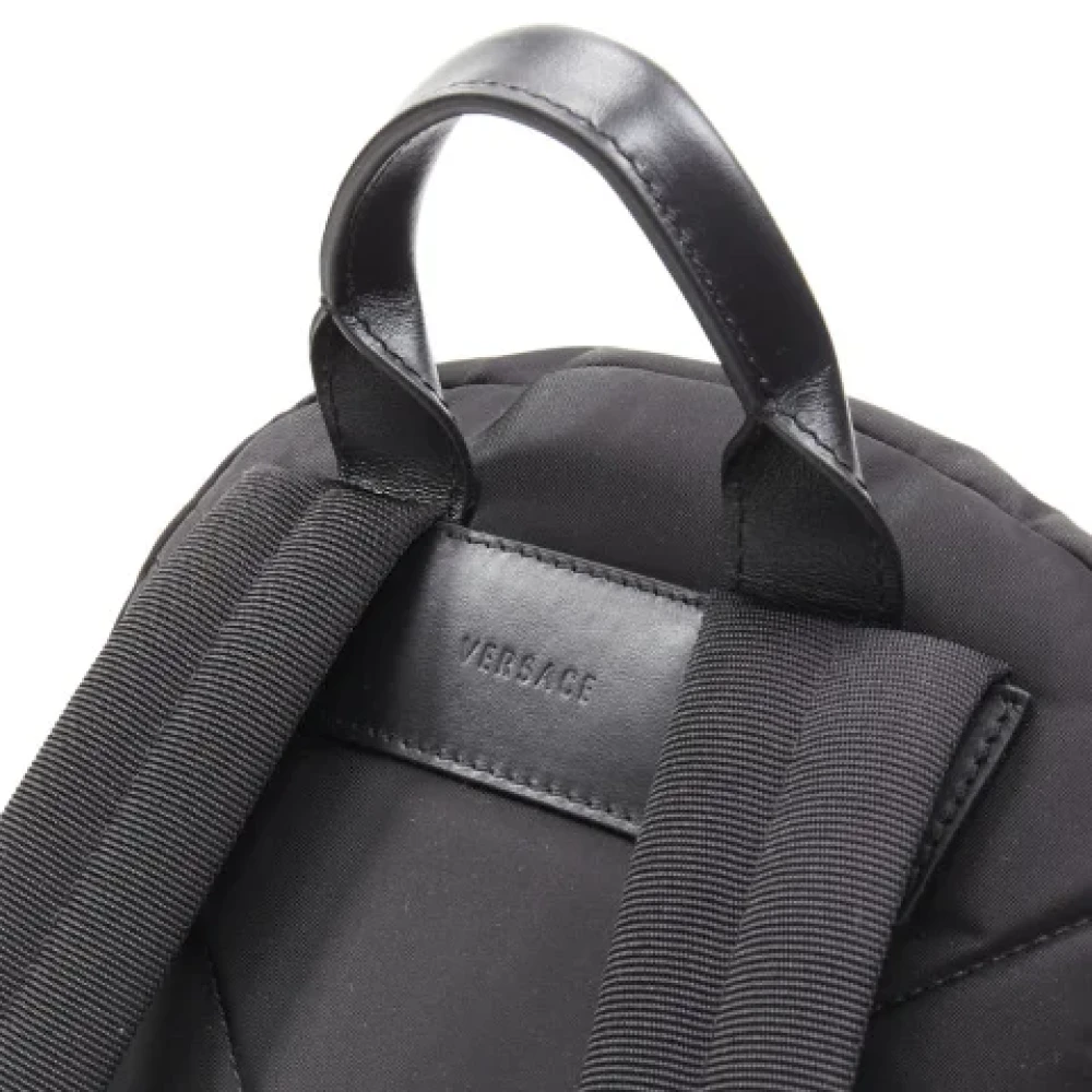 Versace Pre-owned Nylon backpacks Black Dames