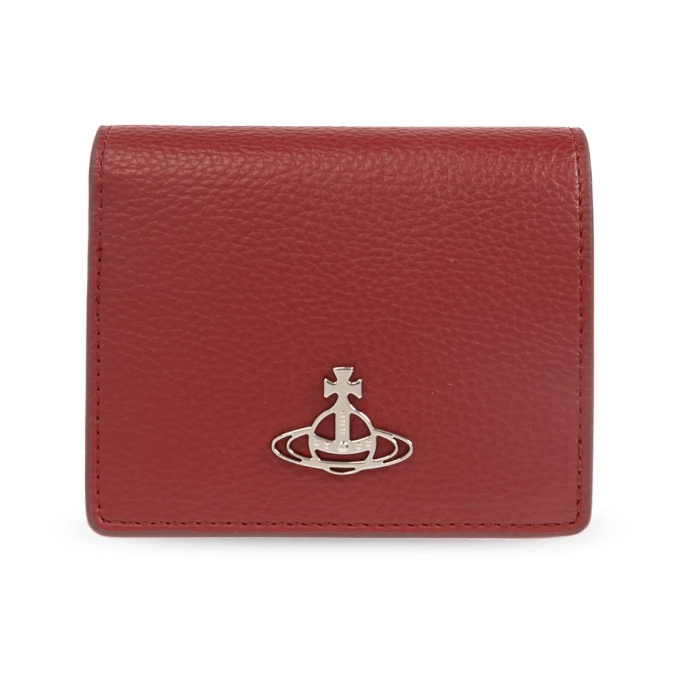Vivienne Westwood Leren portemonnee met logo Red Dames