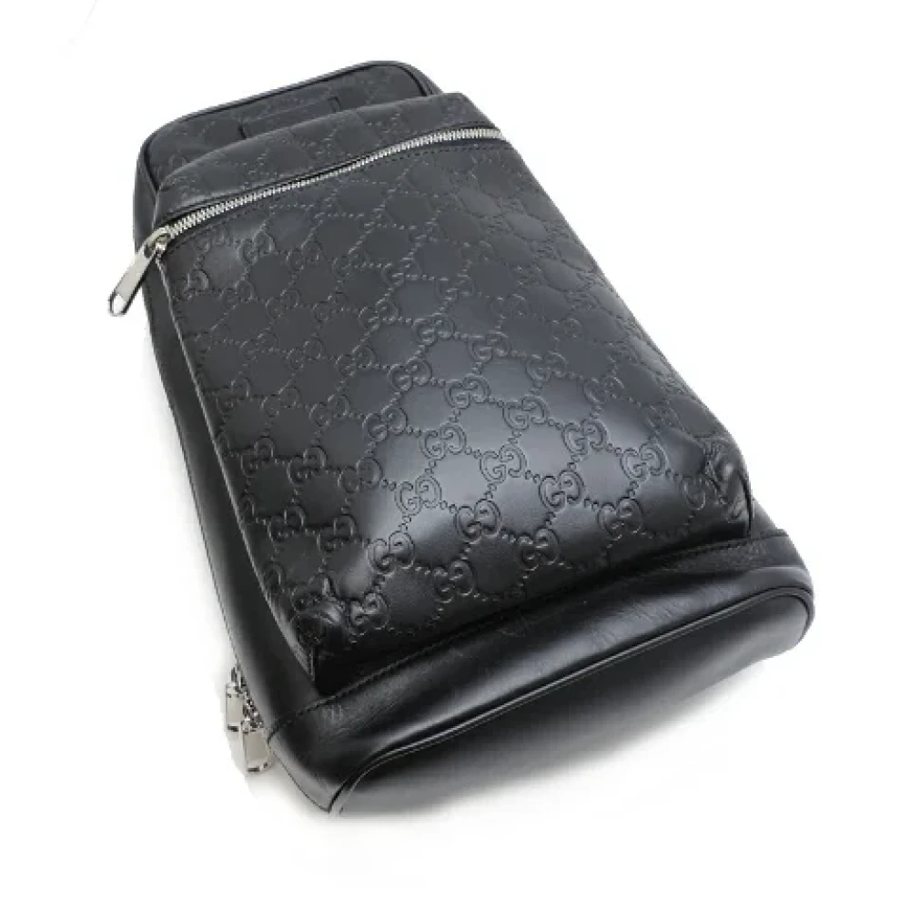 Gucci Vintage Pre-owned Leather shoulder-bags Black Heren