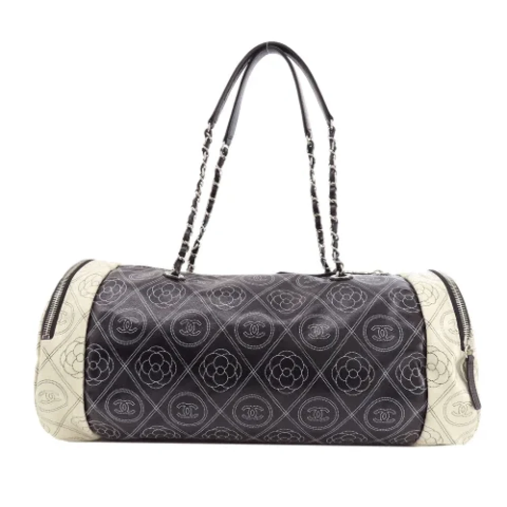 Chanel Vintage Pre-owned Leather travel-bags Black Dames