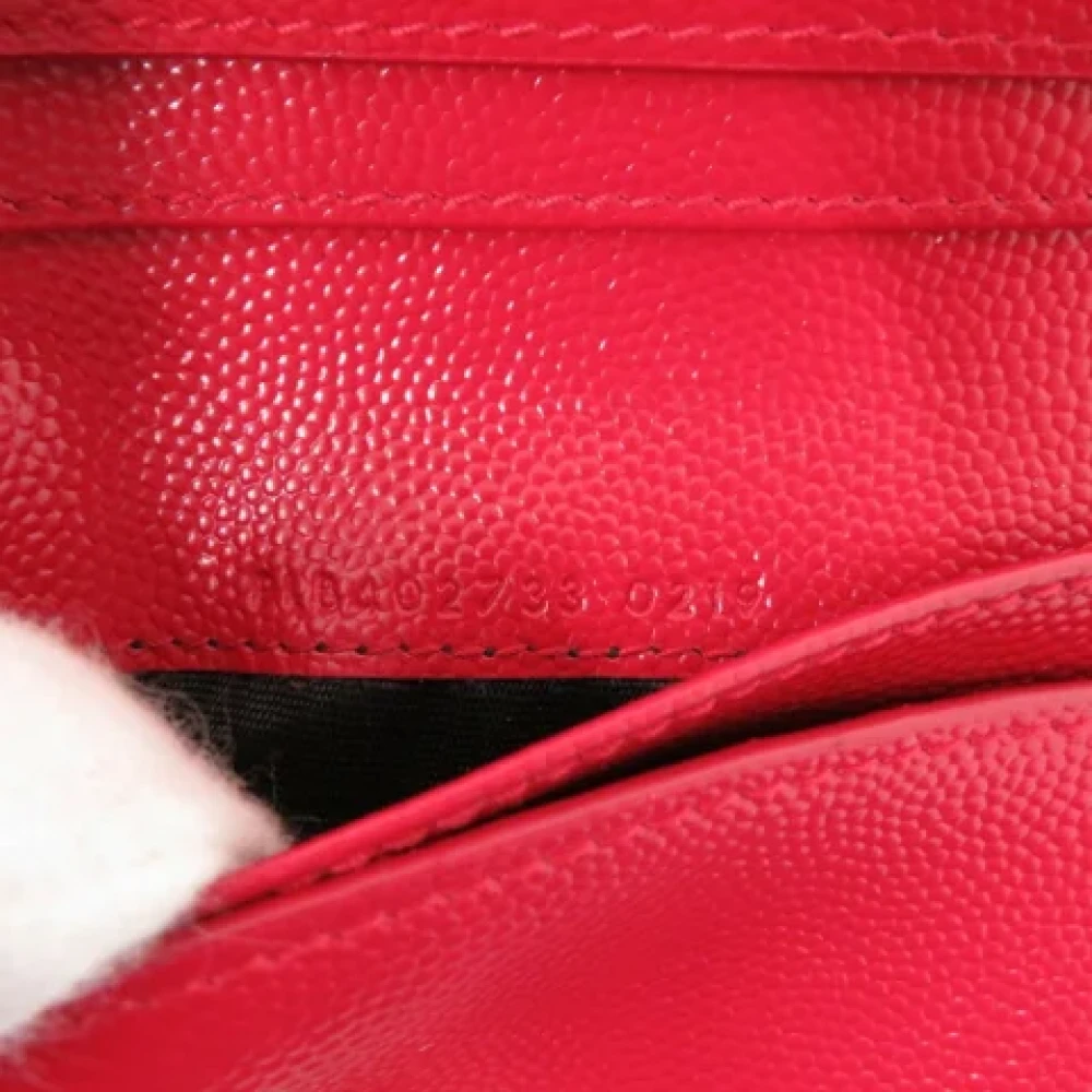 Saint Laurent Vintage Pre-owned Leather wallets Red Dames