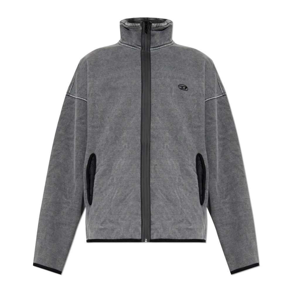 Diesel Men's Gray Light Jackets, M, S-Baty-New Jacket With Fleece