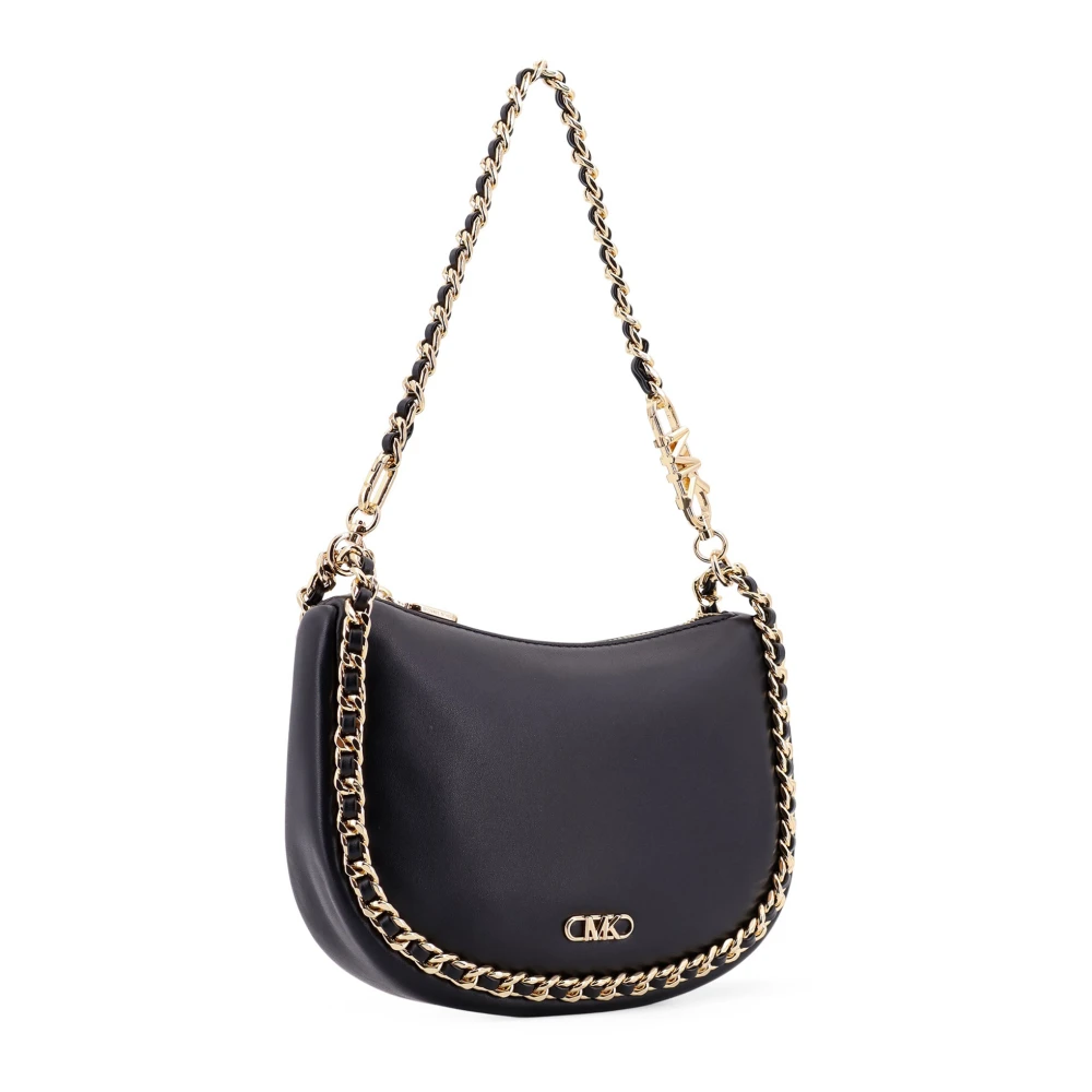 Michael Kors Zwarte Schoudertas met Ritssluiting Black Dames