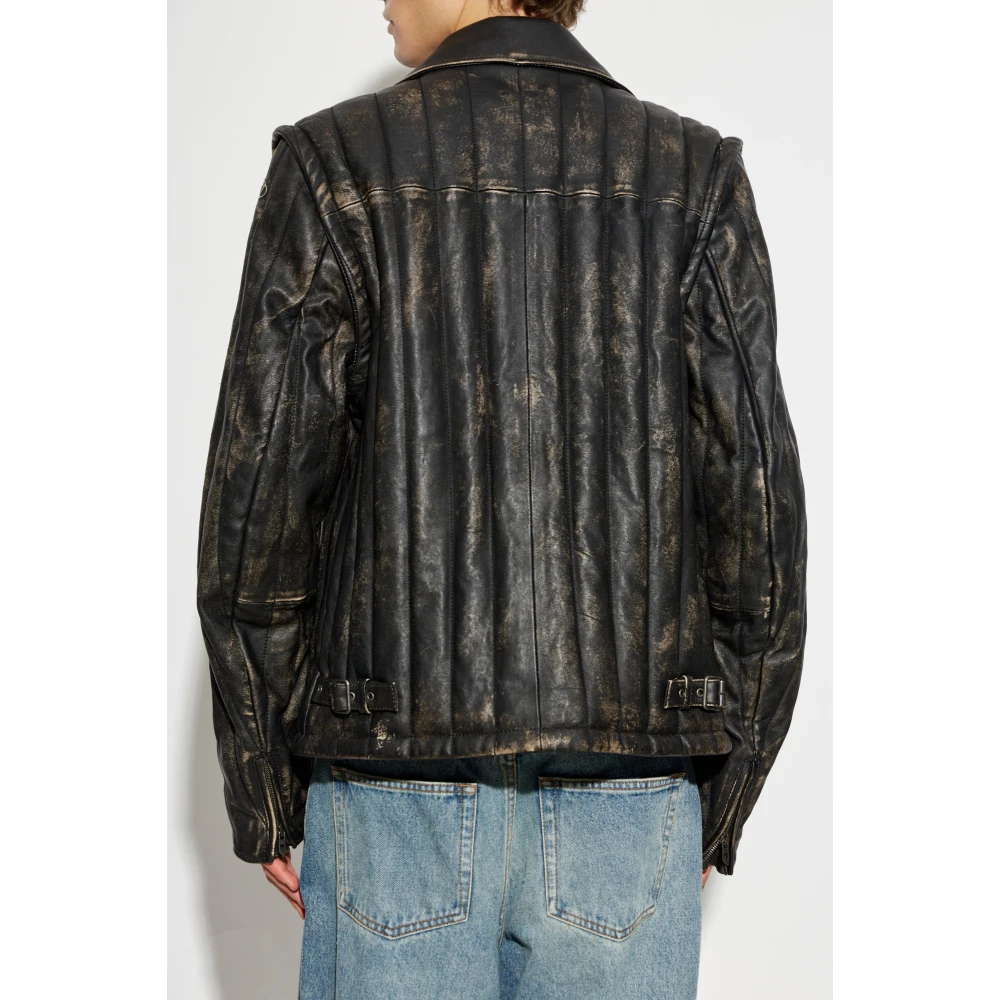 Diesel Leren jas L-Albert Black Heren