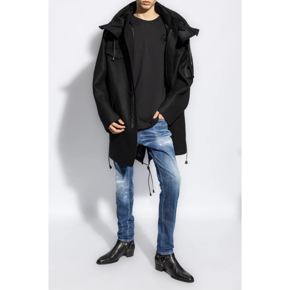 Dsquared2 Wollen jas Black Heren