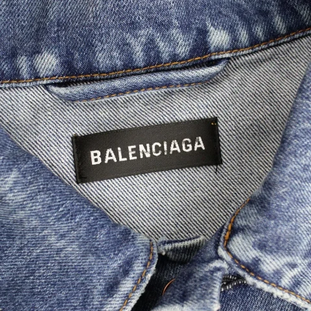Balenciaga Vintage Pre-owned Cotton outerwear Blue Dames