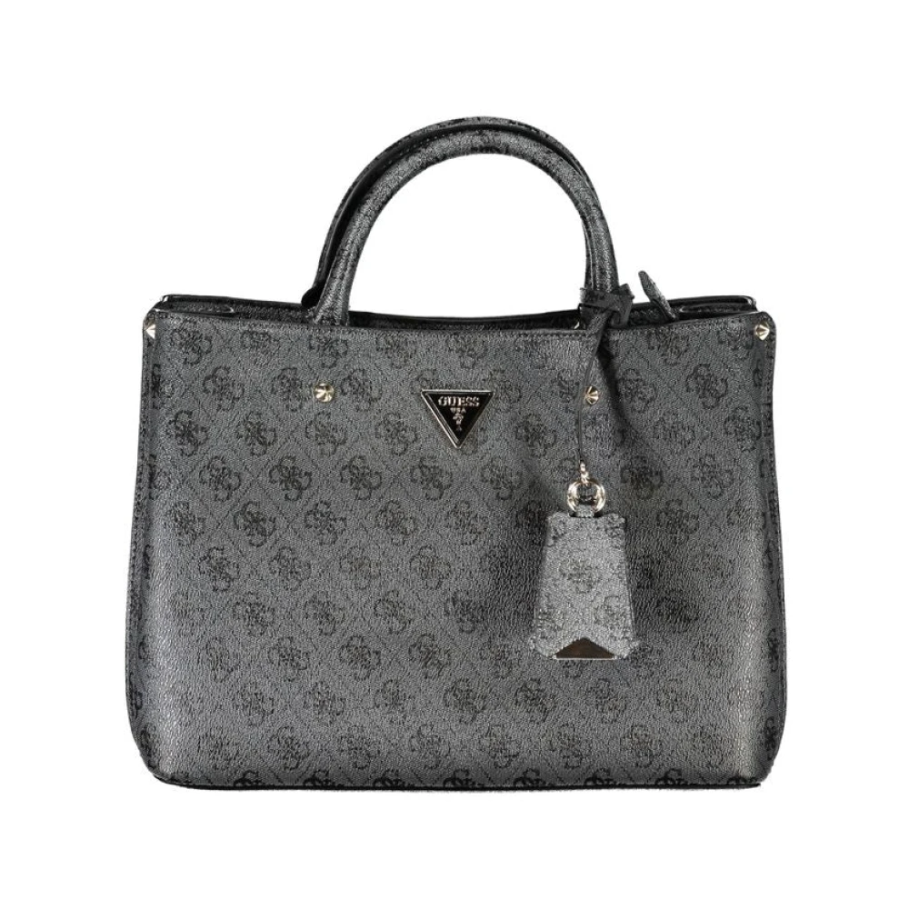 Guess Zwarte polyethyleen handtas met Meridian ontwerp Black Dames
