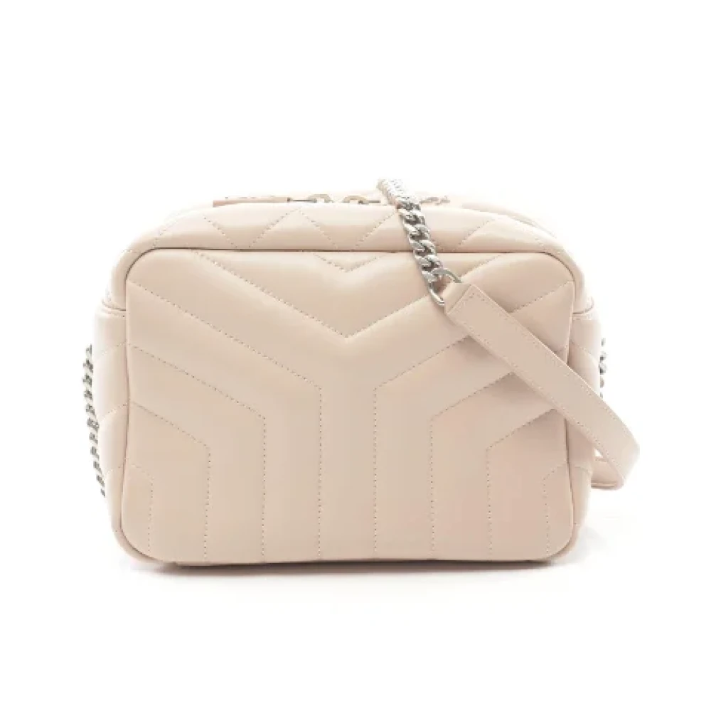 Yves Saint Laurent Vintage Pre-owned Leather shoulder-bags Beige Dames