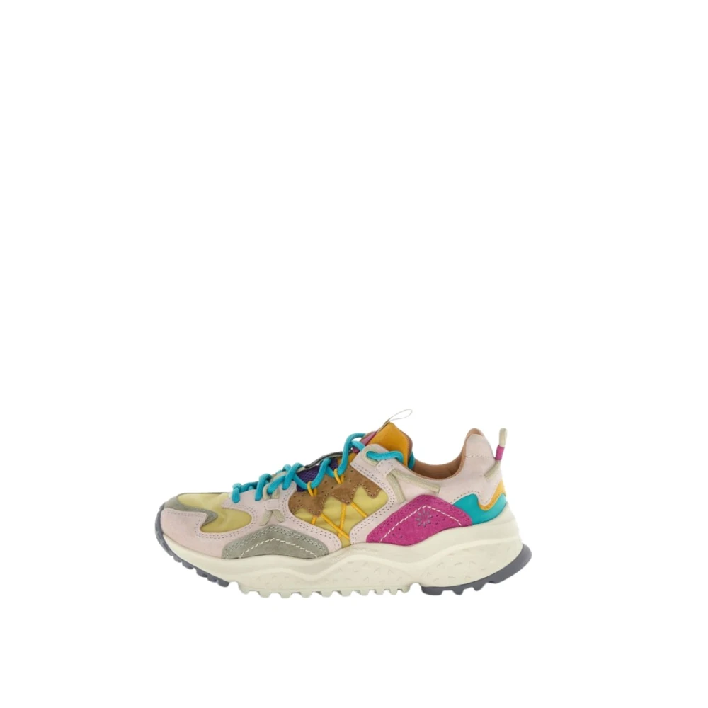 Flower Mountain Yamabushi Suede and Nylon Sneakers for Women Pink 36EU - Image 2