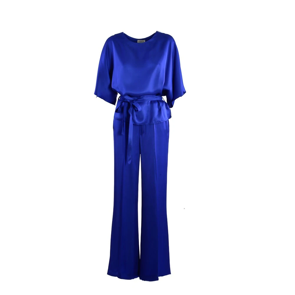 P.a.r.o.s.h. Blauwe Viscose Elastische Taillebroek Blue Dames