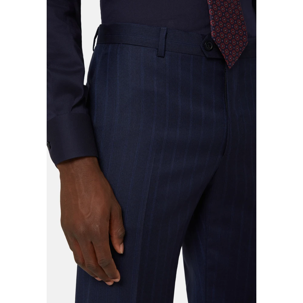 Boggi Milano Pinstripe pak van Super 130 wol Blue Heren