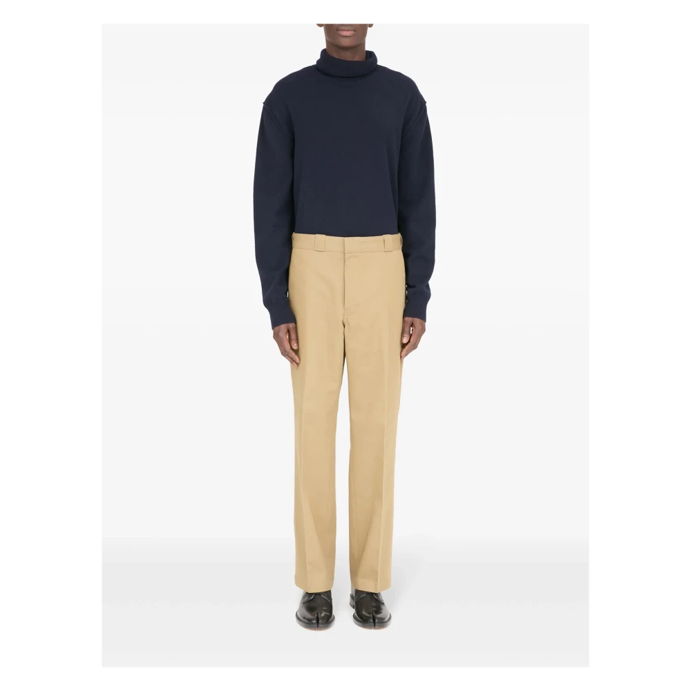Maison Margiela Beige Geplooide Broek Beige Heren