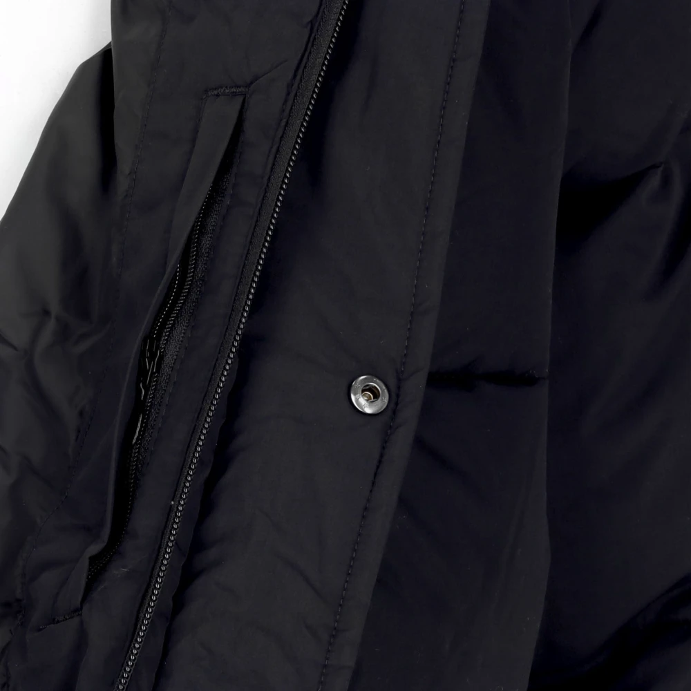 Carhartt WIP Zwarte Lange Donsjas Waterafstotend Black Dames
