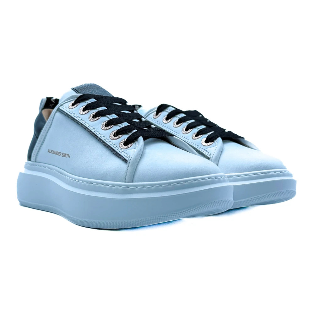 Alexander Smith Witte Sneakers Model 0066 White Dames