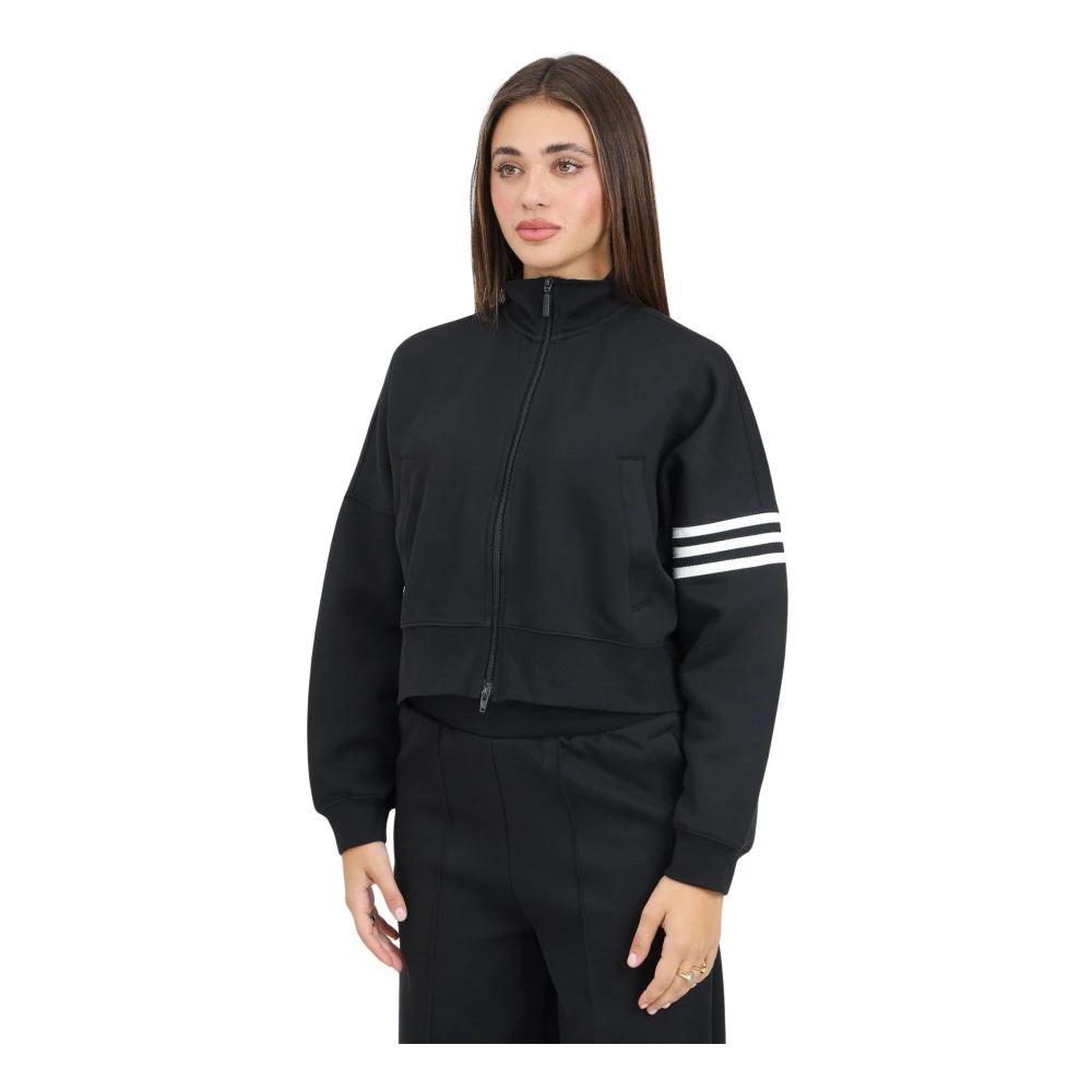 adidas Originals Zwarte Zip Sweater Neuclassics Style Black Dames