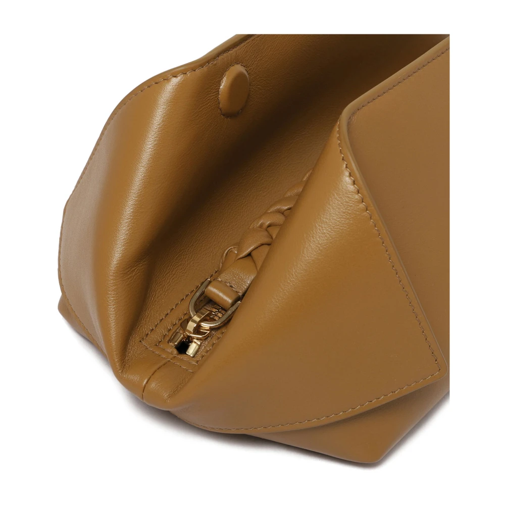 Salvatore Ferragamo Zandbruine Pouch met Polsband Beige Dames